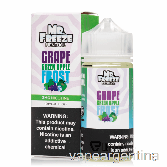 Frost De Manzana Verde Uva - Mr Frozen - 100ml 6mg Vape Descartable